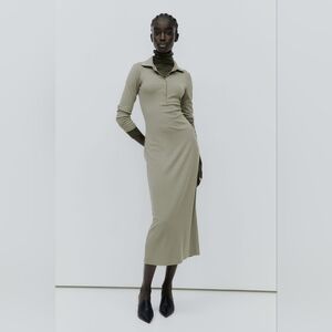 H&M Khaki Rib Dress
